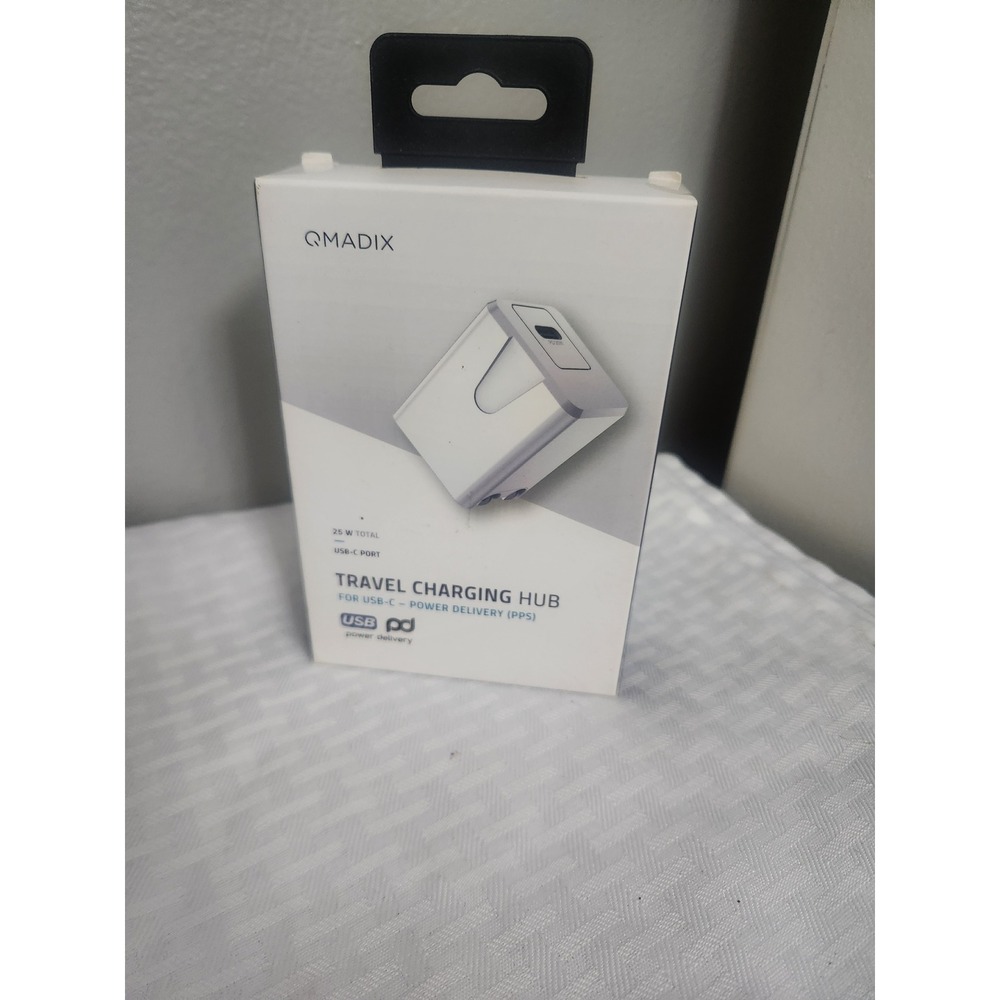 Qmadix 25W USB-C Travel Charging Hub Power Delivery PPS White QM-PTH-PD